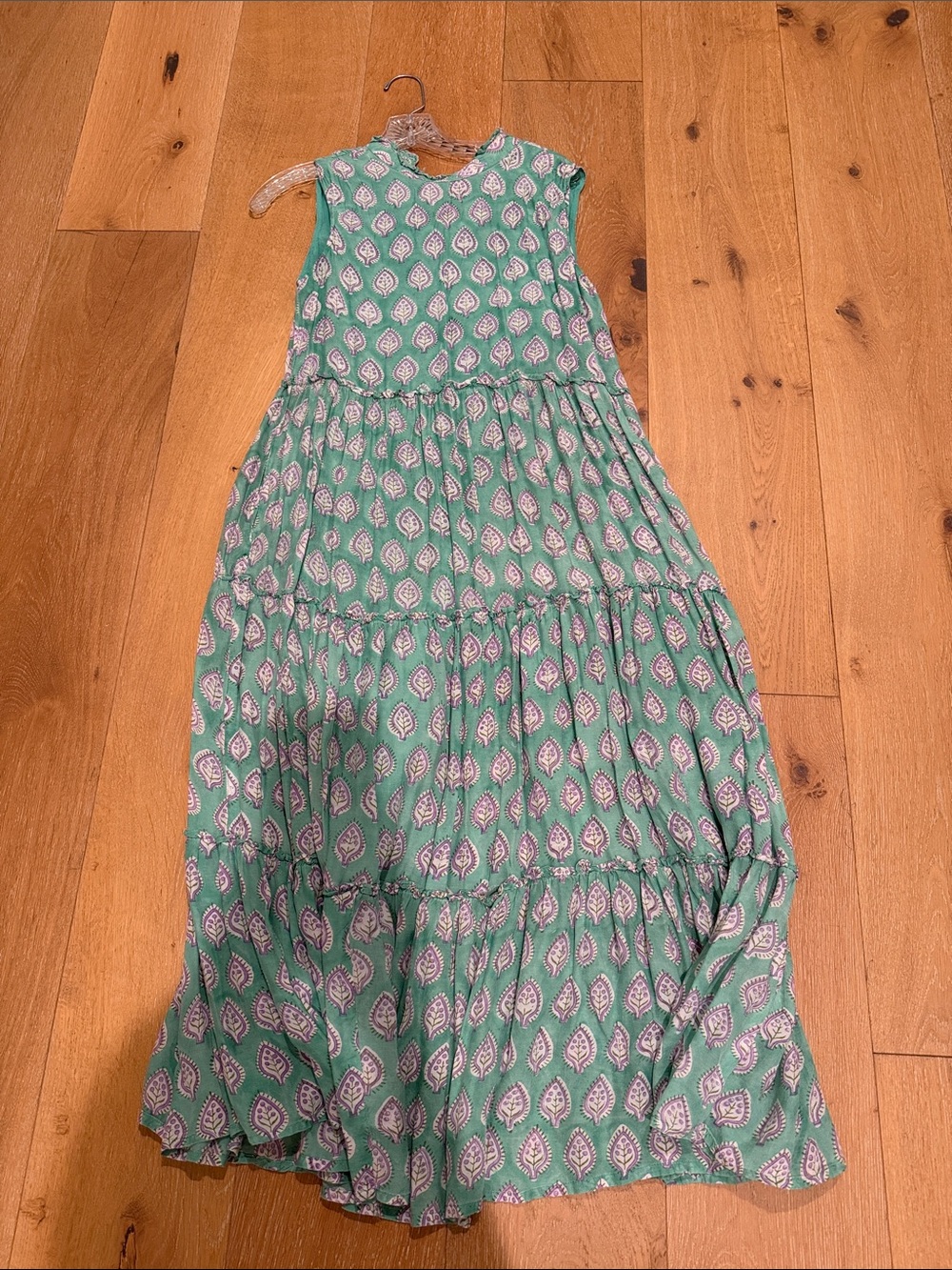 J Marie block print Tiered Dress